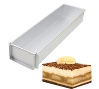 Generico Stampo per torta rettangolare - 15,74x3,93x2,36, lega di alluminio antiaderente | Tortiera per, teglia fissa per matrimoni, feste di compleanno, torte con mousse in chiffon