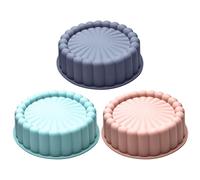 Generico Stampo per Torta Tondo in Silicone 19.5cm, Stampo per Torta Rotondo A Forma di Girasole, Tortiera Stampo Charlotte Rotondo Antiaderente per Cottura del Pane Sformato di Brownie