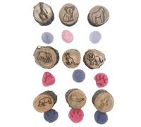 Generico Stamps per Animali - Bambini per Animali francobolli | Impronte in Legno Stampers Kit Artigianato, Forniture per Album di apprendimento in età prescolare per per Feste premi in Classe