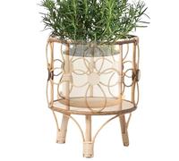 Generico Stand di Piante di Legno, cestini di Cavi Indoor | Porta del Vaso Intrecciata Grappa a Vuoto con Gambe Decorazioni per la casa Boho per Piante grasse, paesaggi e Fiori
