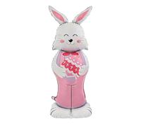 Generico Standing Easter Bunny Balloon - 59inch Foil Decor | Cute Animal Shape with Vibrant Colors, Giant Spring Party Ornament with Festive Appeal, Holiday Setup for Yard, Front Door