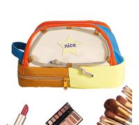 Generico Stationary Organiser - Pencil Pouch | Portable Large Capacity Sturdy Cute Star Pattern Cosmetic Organizer Pencil Pouch For Pens, Pencils, And Markers, Teen Girl Accessories