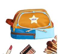 Generico Stationary Organiser - Pencil Pouch | Portable Large Capacity Sturdy Cute Star Pattern Cosmetic Organizer Pencil Pouch For Pens, Pencils, And Markers, Teen Girl Accessories