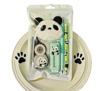 Generico Stationery Set - Animal Design Correction Tape With Pen, Solid Material | Widely Applicable,Pencil For Kids With Plush Pendant And Correction Tape,for School Writing College Classroom.