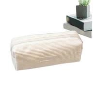 Generico Stationery Storage Pouch, Corduroy Pencil Organizer, Pen Case For Organized Carrying, Smooth Zipper Fabric Build, School Supply Storage Category, Elementary Middle High Student Use