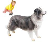 Genérico Statua del cane: Giocattoli dettagliati di Frontiera Realistico per bambini e bambini, Figura emulativa giocattolo per cani piccoli per auto, casa, decorazione desketop