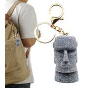 Generico Statua della testa di - Simpatico in pietra, ciondolo con volto creativo, mini decorativo | Divertente ornamento per borsa, cellulare, stanza, accessorio per uomini e do