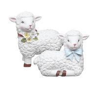 Generico Statua di Agnello - Modello di Animale di Campagna, statuina Pastorale Realizzata Mano, Accenti Decorativi in Resina | Vetrina per la Disposizione 'Ingresso sulla terrazza Cortile, ornamen