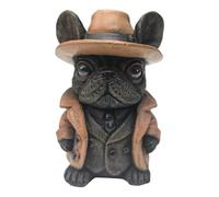 Generico Statua Di Bulldog Francese,Figurina Bouledogue Francese Scultura Cane - Statua in Resina per Interni, Accessori per Camera da Letto, Soggiorno, Scrivania e Libreria con Design Moderno