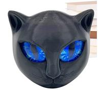 Generico Statua Di Gatto Nero, Figura Gatto Nero Ornamento, Animale Per Libreria Comodino Halloween Decorazione Amico