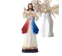 Generico Statua Di Gesù Della Fede Cattolica - Scultura Religiosa Sacra In 3D | Figurine Cristiane Di Gesù | Per Feste Natalizie Uffici Casa Soggiorno Camera Da Dormitorio Appartamento