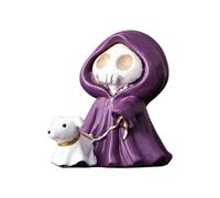 Generico Statua di Halloween con Cane Che Cammina, Statuetta da Tavolo, Decorazione per la casa Luminosa Esterno (B, 4.5x6x6cm)