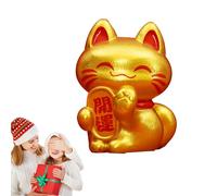 Genérico Statua di Maneki Neko, fortunatamente, Carina figura di ricchezza, collezione glückkattenkatzstatue per il mobile da scrivania in salotto che si pente di cattivo umore