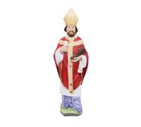 Generico Statua di San Biagio Vescovo in Gesso, 30 cm, Lavorata e Dipinta a Mano, Solo per Interni, Made in Italy