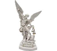 Generico Statua di San Michele cm. 22 in marmo resina con spada e bilancia