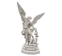 Generico Statua di San Michele cm. 33 in marmo resina con spada e bilancia