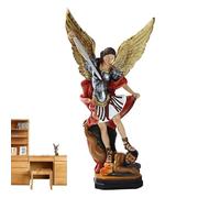 Generico Statua di,Statuetta Colorata a Statua '| Il San ha sconfitto Il Drago, la Scultura 'Angelo a Battaglia per la Chiesa