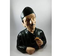 generico statua eduardo de filippo in ceramica busto