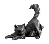 Generico Statua Gatto Halloween | 7.09 Inch Figurina Gotica Gatto Nero | Resina Decorazione Festiva in Resina Gotica Per Libreria Tavolo Camera Da Letto Soggiorno Casa Con Design Elegante Dettagliato