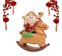 Generico Statua In Resina Del Dio Della - Statua Cinese Per Casa In Resina - Decorazione A Cavallo A Dondolo,Per Display Casa Soggiorno Comodino Libreria Uffici Negozi Librerie