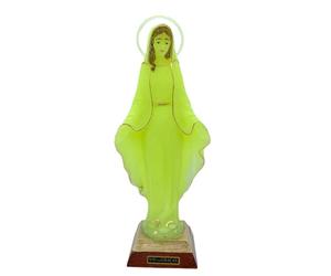 Generico Statua Madonna Miracolosa in Plastica Fosforescente, si Illumina al Buio - cm. 29