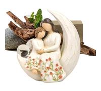 Genérico Statua madre e figlia che si abbraccia di design senza volto, statuetta di mamma | per donna, , comodino, scrivania, tavolo, libreria, vetrina, decorazione per la casa