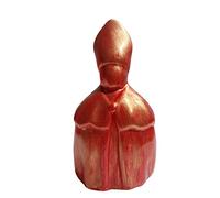 Generico Statua San Gennaro Busto in Ceramica fatto a Mano (Ceramica 3-14x8 Rosso e Oro)