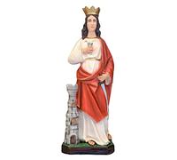 Generico Statua Santa Barbara cm 60 in resina adatta per interni ed esterni realizzata a mano (occhi dipinti)