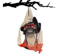 Generico Statua Scheletro Halloween Capelli E Suono Inquietante | Spaventoso Forniture Ed Articoli Per Feste Di Halloween, Per Stanze Segrete E Case Infestate
