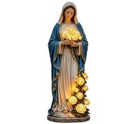 Generico Statua Solare Della Vergine Maria Da Esterno - Statuetta Luminosa da Giardino,Statuetta da Esterno della Beata Vergine Maria - per Giardino Cortile Patio Portico Terrazza Paesaggio Interno