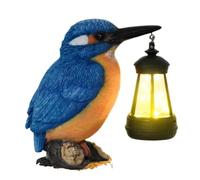 Generico Statua Solare | Lanterna Solare, Pescatore Blu in Resina, Arte per Cortile,Da Esterno Con Statuine Di Animali,Per Giardino E Cortile Mamma Nonna Compleanno Inaugurazione