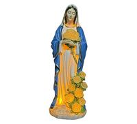 Generico Statua Solare Madonna,Statuetta Luminosa Da Giardino In Resina A LED Solare - Statua Da Cortile Madonna,per Giardino Cortile Patio Portico Interno Mensola Scrivania