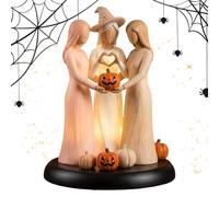 Generico Statua Tre Sorelle con LED, in Resina, di Halloween 'Amicizia