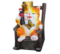 Generico Statue da giardino | LED Impermeabili Per Sculture Con Cambio Di Colore,Figurine Di Gatto Per Decorazioni Da Giardino - Per Prato Patio Sentiero Portico Balcone E Cortile