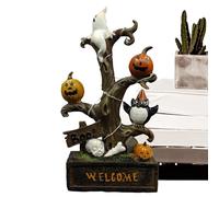Generico Statue D'arbre D'halloween - Petite Sculpture D'arbre Effrayant | Figurine D'halloween | Arbre De | Décoration Lumineuse En Résine À Collectionner pour Adolescents, Adultes, Amis, F