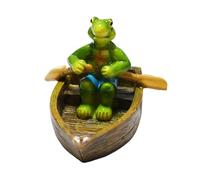 Genérico Statue di animali da giardino - Decorazione galleggiante per stagni - Scultura galleggiante di rana e tartaruga in resina per patio stagno piscina acquario terrazza