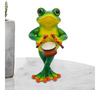 Genérico Statue Di Rana per Giardino,Figura Di Animale Decorazione Esterna | Decorazione Musicale Da Giardino per Balcone E Patio