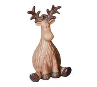 Generico Statue di Renna | Decorazione Natalizia Da Scrivania Statua Di Alce - Scultura Collezionabile In Resina Renna - Per Tavolo Soggiorno Libreria Vetrina Mobile TV Bar