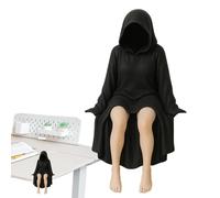 Generico Statue misteriosa | Statua seduta di figura regina nera | Mysterious Bookshelf Sculpture | Figura da tavolo spettrale in resina 3D per, biblioteca