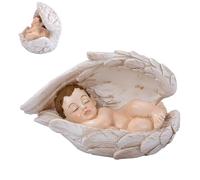 Generico Statue Presepe, Scultura Decorativa Da Scrivania, Bambino Dormiente In Resina Con D'Angelo Decorazione Per Tavolino Davanzale Comodino Vetrina Libreria
