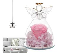 Generico Statuetta Angelo Rosa | Angelo Custode con Rosa: eterno, Regalo per Il Ringraziamento, Matrimonio, Natale, Anniversario