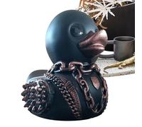 Generico Statuetta di Anatra in Resina, Statuetta da Collezione Satana, Duckieville Duck Desk Decor, Decorazione della Casa