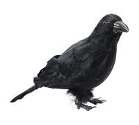 Genérico Statuetta di corvo per Halloween, corvo per decorazione di giardino e esche da caccia, decorazione decorativa per uccelli, per giardino, terrazza e balcone esterno