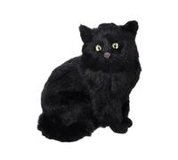 Generico Statuetta di Gatto Nero - Peluche Halloween Gatto da Scrivania | Complementi d'Arredo Morbidi per Soggiorno Scrivania Divano Ingresso Finestra Camera Porta d'Ingresso Festa