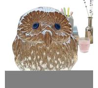 Generico Statuetta di gufo - Statua decorativa in bianco, scintillante decorazione per la casa, ornamento festivo, scultura di animali da collezione | elegante statua di gufo di per decoraz