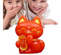 Genérico Statuetta di Maneki Neko, gatto portafortuna, simpatica statuetta di gatto della , personaggio 'animale