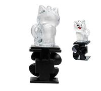 Genérico Statuette Canine Miniature - Decorazione Illuminata per Moto | Figure Animali con Movimento Eolico | per Donne In Manubrio Scooter Bici Esterno Ciclismo