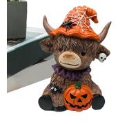 Generico Statuette Di Delle Highlands - Statua Di Marrone In Resina | Ornamento Di Scultura Delle Highlands Per Halloween | Decorazione Da Tavolo Per Libreria, Casa, Appartamento, Scrivania, Camera