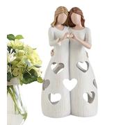 Genérico Statuette sorelle | Statuetta 'amicizia per scrivania, statuetta decorativa in resina, regalo di compleanno, fratellanza, donne, decorazione da tavolo