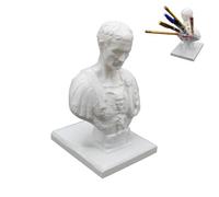 Generico Statuina Busto Giulio Cesare Portapenne, Julius Caesar Pencil Holder, Statuina Busto Giulio Cesare Portapenne Supporto Portapenne In Resina, Decorazioni Da Scrivania Per La Casa